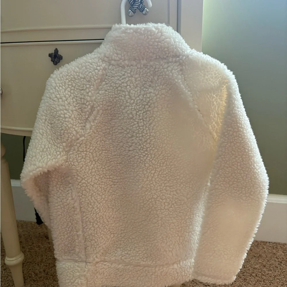 Crewcuts 4-5 Unisex Cozy Sherpa Half-Zip Jacket for Kids - Cream